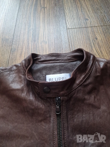 Страхотно мъжко кожено яке BLUPEL , естествена кожа, размер 2XL, снимка 4 - Якета - 52844423