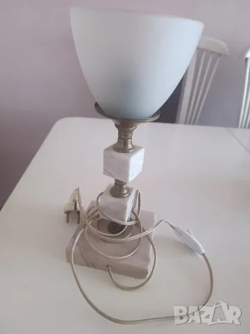 Мраморна нощна лампа, снимка 3 - Антикварни и старинни предмети - 50045322