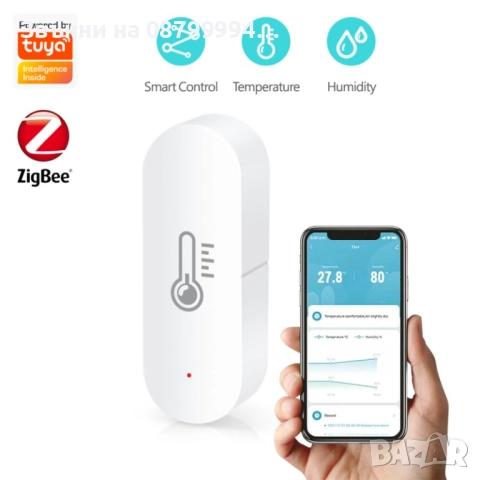 Смарт Безжичен Термометър и влагомер Tuya Smart WiFi , снимка 2 - Друга електроника - 39821786