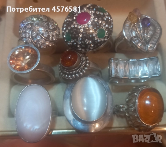 сребърни пръстени и масивно колие сребро 925