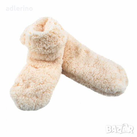 Пухкави чорапи, домашни чорапи, пухкави зимни пантофи, противоплъзгащи, супер топли, плюшена подплат