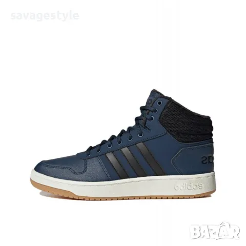 Мъжки обувки ADIDAS Hoops 2.0 Mid Shoes Navy, снимка 4 - Маратонки - 48928647