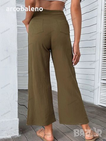 Нови дамски скъсени панталони с висока талия, снимка 3 - Панталони - 42815105