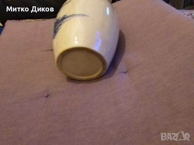 Ваза с рисунка за цветя порцелан Н-23см и фи 80мм, снимка 8 - Вази - 42797334