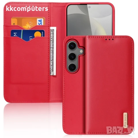 Samsung Galaxy S25 5G DUX DUCIS Wallet/ PU + TPU Кожен Калъф и Протектор, снимка 2 - Калъфи, кейсове - 51417564