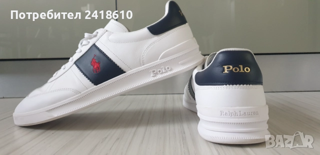 POLO Ralph Lauren Leather Mens Size 44/29 .5 см ОРИГИНАЛ! Мъжки кецове от  естествена кожа!, снимка 10 - Кецове - 52342920