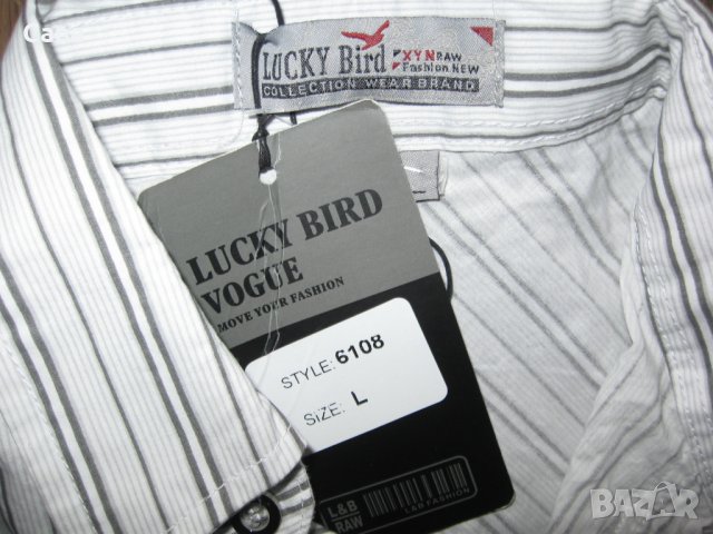 Риза LUCKY BIRD   мъжка,М, снимка 1 - Ризи - 33972560