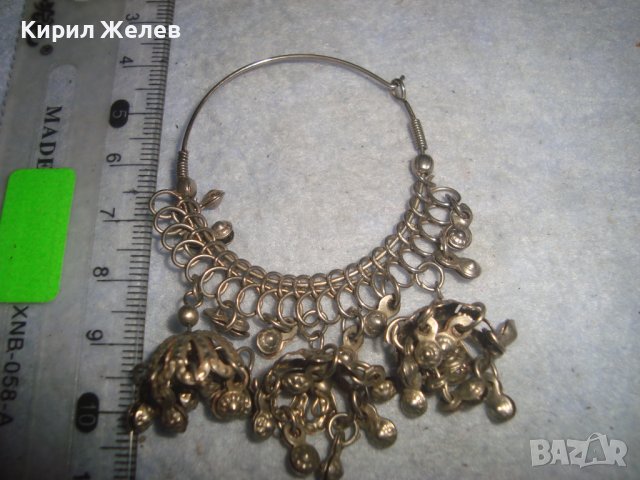 ПОСРЕБРЕНА ЕТНОГРАФСКИ ВЪЗРОЖДЕНСКИ СТИЛ ОБЕЦА НАКИТ ВИСУЛКА от НЕРЪЖДАЕМА СТОМАНА 31626, снимка 4 - Антикварни и старинни предмети - 38055408