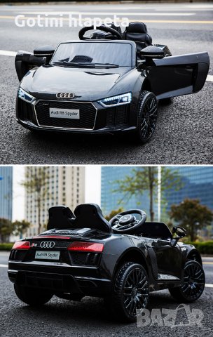 Акумулаторна кола Audi R8 Spyder 12V с меки гуми акумулаторни коли , снимка 7 - Детски велосипеди, триколки и коли - 31642277