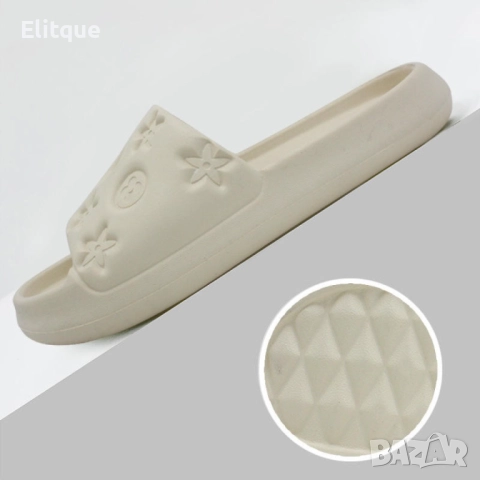 Дамски летни плажни чехли с дебело дъно, снимка 4 - Чехли - 52888383