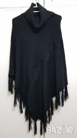 Дамско плетено пончо размер Л-ХЛ, снимка 7 - Палта, манта - 38873935