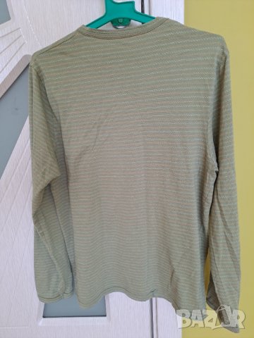 Мъжка блуза тънка цвят "зелено каки" 100 % памук размер М-Л, снимка 3 - Блузи - 38500254
