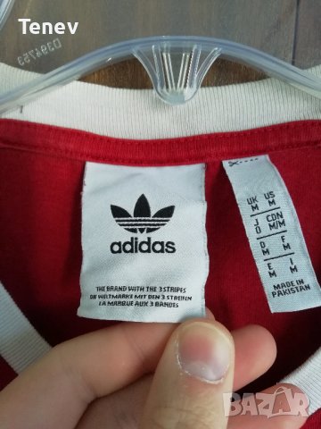 Adidas Originals 3 Stripe California Red оригинална тениска размер М, снимка 4 - Тениски - 38345192