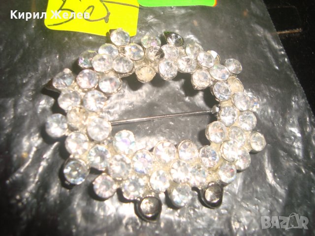 СРЕБРИСТА АРТ БРОШКА с МНОГО БОХЕМСКИ КРИСТАЛИ 14367, снимка 5 - Други - 30665834
