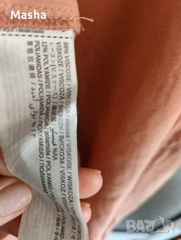 Нова с етикет! Рокля тип риза Mango MNG Suit, размер L, розов/сьомга, снимка 4 - Рокли - 55962521