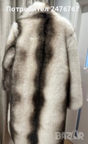 Дълго палто от изкуствен косъм, снимка 3 - Палта, манта - 52573532