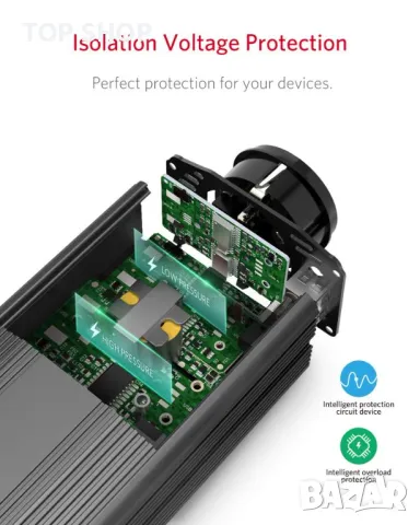 Преобразувател на напрежение Bestek 12 V към 230 V 300 W инвертор автомобилен инвертор с TÜV, снимка 9 - Аксесоари и консумативи - 49064944