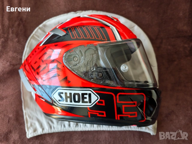 Каска за мотоциклет Shoei X Spirit 3 Marc Marquez/MM93 Sz.M, снимка 3 - Аксесоари и консумативи - 54160368