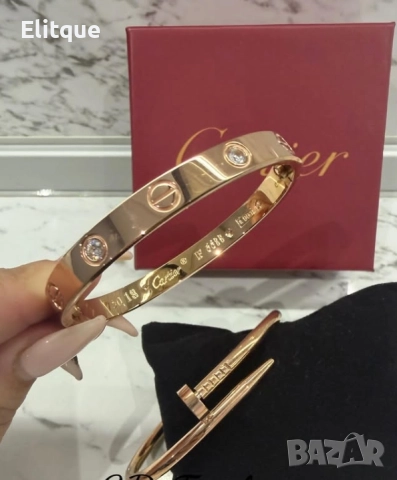 гривна от висококачествена стомана cartier 1бр., снимка 3 - Гривни - 52820165