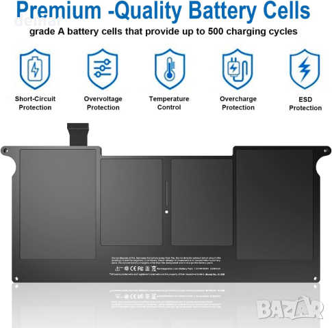 Батерия HASESS A1465 за MacBook Air 11 инча A1370 A1406 A1465 A1495, снимка 2 - Батерии за лаптопи - 44747559