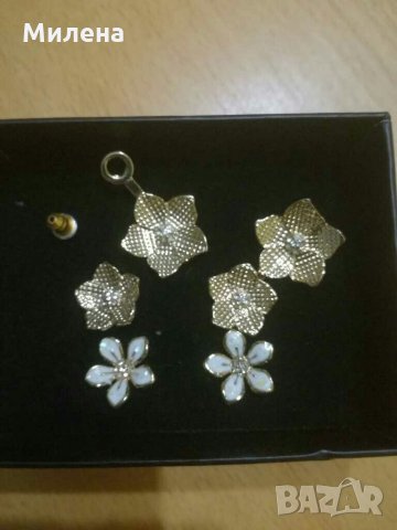 Два чифта обици в четири варианта за носене, снимка 4 - Обеци - 30567149