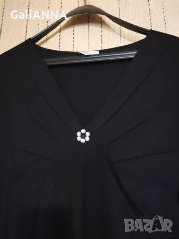 ЕЛЕГАНТНА БЛУЗА В ЧЕРНО РАЗМЕР 2XL , снимка 4 - Туники - 31905268