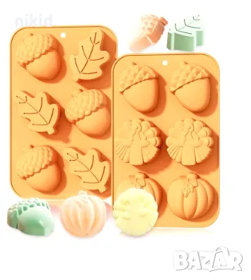 Тиква Жълъд Ден на благодарността дълбок силиконов молд форма фондан шоколад гипс калъп