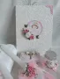 Розов комплект с цветя, снимка 2