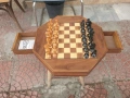 Поръчково изработен дървен шах , снимка 5
