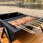 Мобилна метална двойна пещ за барбекю – перфектният подарък за открито! , снимка 4