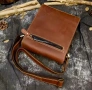 Мъжка луксозна кожена, винтидж чанта /Кафява Crazy Horse* естествена кожа!, снимка 18