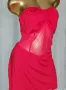 3XL Ярко червена предизвикателна рокля , снимка 4