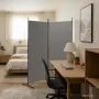 vidaXL Параван за стая, 2 панела, антрацит, 175x180 cм, текстил, снимка 2