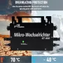 800 W микро соларен мрежов инвертор IP65, DC 22-48 V, MPPT чист синусоидален изход, WiFi контрол, снимка 3
