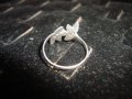 ФЛОРАЛЕН НЕЖЕН БЕЛ ЕПОК СТИЛ СРЕБЪРЕН АРТ ПРЪСТЕН с ИНКРУСТИРАН СКЪПОЦЕНЕН ЦИРКОН 17637, снимка 9