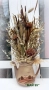 Сухи треви и натурални материали във ваза, снимка 1