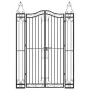 vidaXL Градинска порта черна 121x8x180 см ковано желязо, снимка 3