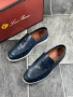 Loro Piana Дамски Тъмносини Обувки С Бяла Подметка Естествена кожа Код E714, снимка 4