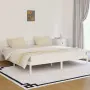 vidaXL Рамка за легло, бор масив, 200x200 см, бяла, снимка 2