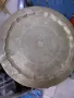 Арабски месингов поднос рисуван, снимка 6