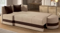 Разтегателен ъглов диван , бежов + кафяв, снимка 2