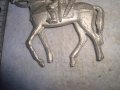 СТАРА ФИГУРКА ОЛОВЕН ВОЙНИК КОННИК РИЦАР ЗНАМЕНОСЕЦ ВОИН за КОЛЕКЦИЯ ДЕКОРАЦИЯ 25846, снимка 10