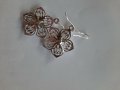Сребърни обеци "Цветя", снимка 3