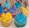8 Принцеси горна част картонени топери клечки за декорация на мъфини кексчета и торта парти, снимка 3