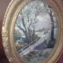 Стара фото картина гоблен в рамка , снимка 2