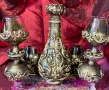 Ръчно изработен сервиз за коняк в старинно злато от 7 части, снимка 6