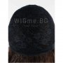 Къса тъмнокестенява перука от естествен косъм с бретон Вики, снимка 7