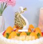 Красив лебед голяма пластмасова фигурка украса декор за торта и др., снимка 7