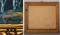 Стара алпийска картина „Aus dem Prättigau“ – маслени бои, Швейцария, 60 × 45 см, снимка 3