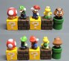 5 бр Супер Марио Super Mario силиконов молд форма калъп гипс кубчета гипсови фигурки с имена, снимка 2